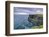 O'Brien's Tower and Breanan rock. Cliffs of Moher, Liscannor, Munster, Co.Clare, Ireland, Europe.-ClickAlps-Framed Photographic Print