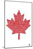 O Canada Lyrics Maple Leaf Poster-null-Mounted Poster