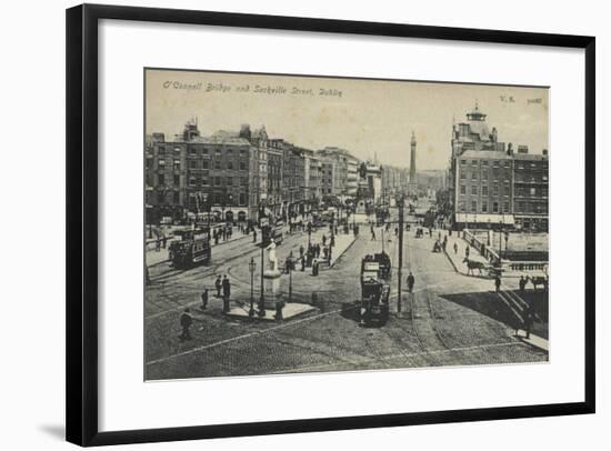 O'Connell Bridge and Sackville Street, Dublin-null-Framed Photographic Print