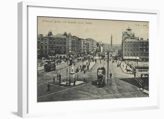 O'Connell Bridge and Sackville Street, Dublin-null-Framed Photographic Print