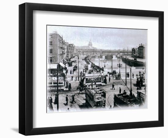 O' Connell Bridge and the River Liffey, Dublin, C.1900-Irish Photographer-Framed Giclee Print