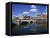 O'Connell Bridge over the River Liffey, Dublin, County Dublin, Republic of Ireland, Europe-Hans Peter Merten-Framed Stretched Canvas