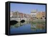 O'Connell Bridge Over the River Liffey, Dublin, Ireland, Europe-Firecrest Pictures-Framed Stretched Canvas