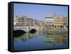O'Connell Bridge Over the River Liffey, Dublin, Ireland, Europe-Firecrest Pictures-Framed Stretched Canvas