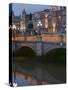 O'Connell Bridge, Reflection, Early Evening, Dublin, Republic of Ireland, Europe-Martin Child-Stretched Canvas