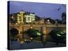 O'Connell Bridge, River Liffy, Dublin, Ireland-David Barnes-Stretched Canvas