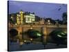 O'Connell Bridge, River Liffy, Dublin, Ireland-David Barnes-Stretched Canvas