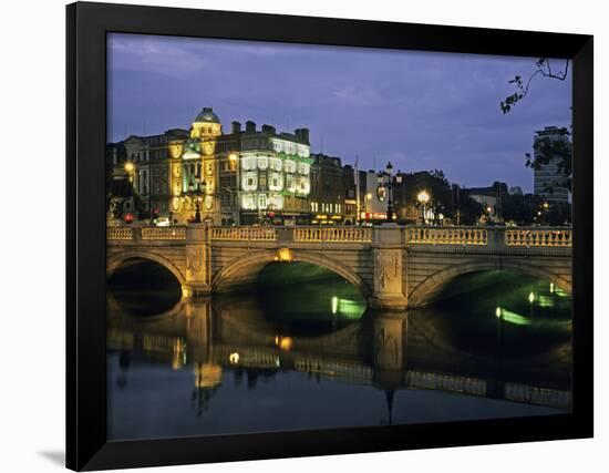 O'Connell Bridge, River Liffy, Dublin, Ireland-David Barnes-Framed Premium Photographic Print