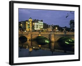 O'Connell Bridge, River Liffy, Dublin, Ireland-David Barnes-Framed Photographic Print