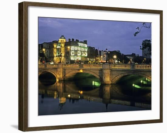 O'Connell Bridge, River Liffy, Dublin, Ireland-David Barnes-Framed Photographic Print