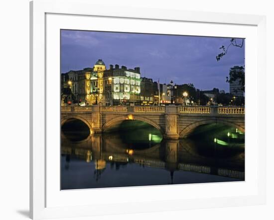 O'Connell Bridge, River Liffy, Dublin, Ireland-David Barnes-Framed Photographic Print