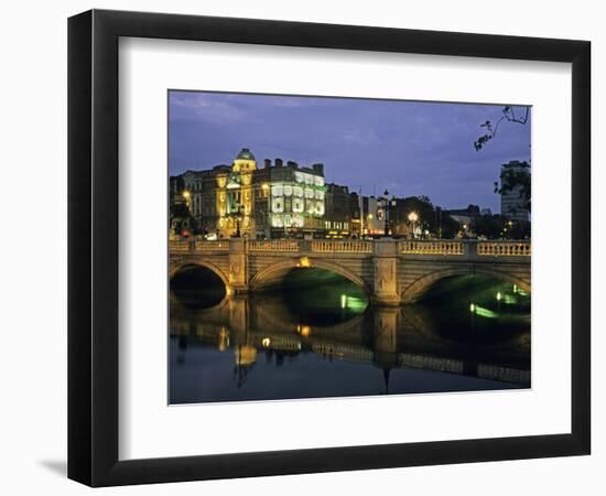 O'Connell Bridge, River Liffy, Dublin, Ireland-David Barnes-Framed Photographic Print