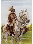 Haile Selassie Emperor of Ethiopia on His Horse-O. De Goguine-Framed Stretched Canvas