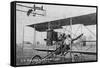 O E Williams in His Aeroplane-Lantern Press-Framed Stretched Canvas