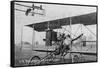 O E Williams in His Aeroplane-Lantern Press-Framed Stretched Canvas