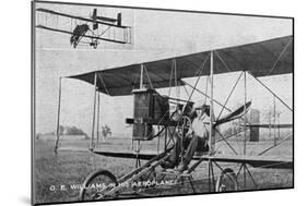 O E Williams in His Aeroplane-Lantern Press-Mounted Art Print