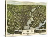 View of Bridgeport, Connecticut, 1875-O^H^ Bailey-Framed Art Print