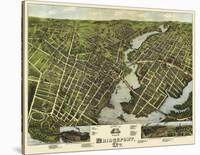 View of Bridgeport, Connecticut, 1875-O^H^ Bailey-Laminated Art Print