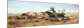 O.H. Cowboys Roping a Steer-Charles Marion Russell-Mounted Premium Giclee Print