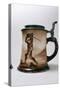 O'Hara Dale stein mug with golfing theme, American, c1900-Unknown-Stretched Canvas