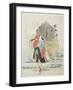 O Hara Wood Seller and a Cow, C. 1830-1836-Katsushika II Taito-Framed Giclee Print