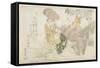 O Hara Wood Sellers and a Child on a Cow-Teisai Hokuba-Framed Stretched Canvas