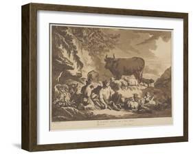 O How Extremely Happy Could Farmers Be, 1768-Jean-Baptiste Le Prince-Framed Giclee Print