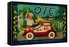 O.I.C. Lemon Label - Corona, CA-Lantern Press-Framed Stretched Canvas