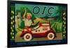 O.I.C. Lemon Label - Corona, CA-Lantern Press-Framed Art Print