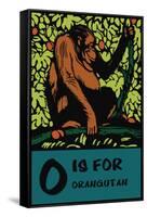 O is for Orangutang-Charles Buckles Falls-Framed Stretched Canvas