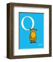 O is for Owl (blue)-Theodor (Dr. Seuss) Geisel-Framed Art Print