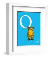 O is for Owl (blue)-Theodor (Dr. Seuss) Geisel-Framed Art Print