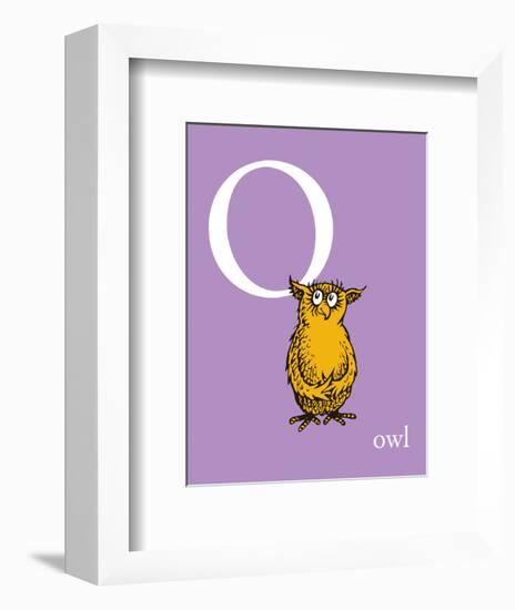 O is for Owl (purple)-Theodor (Dr. Seuss) Geisel-Framed Art Print