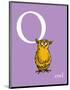 O is for Owl (purple)-Theodor (Dr. Seuss) Geisel-Mounted Art Print