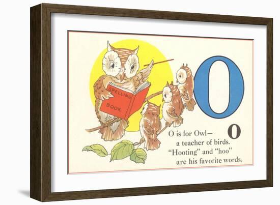 O is for Owl-null-Framed Art Print