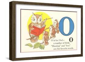 O is for Owl-null-Framed Art Print