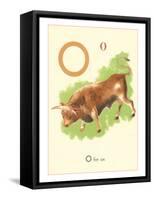 O is for Ox-null-Framed Stretched Canvas