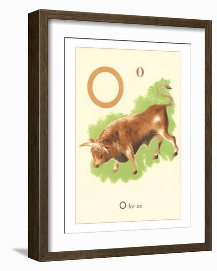 O is for Ox-null-Framed Art Print