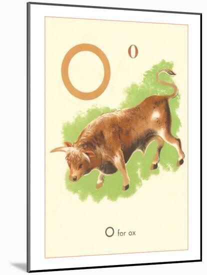 O is for Ox-null-Mounted Art Print