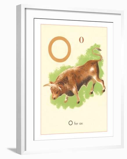 O is for Ox-null-Framed Art Print