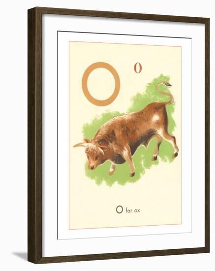 O is for Ox-null-Framed Art Print