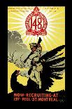 Canada Overseas Battalion: Now Recruiting at 197 Peel Street, Montreal-O.m. House-Art Print