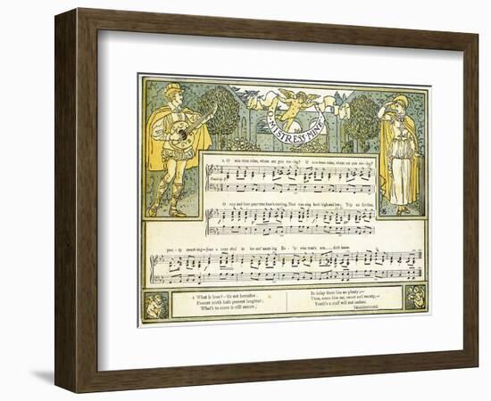 O Mistress Mine, Where are You Roving?', Song from 'twelfth Night', Act II, Scene III,…-Walter Crane-Framed Giclee Print