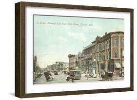 O Street and 10th, Lincoln, Nebraska-null-Framed Art Print