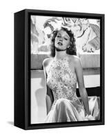 O toi ma Charmante YOU WERE NEVER LOVELIER by WilliamSeiter with Rita Hayworth, 1942 (b/w photo)-null-Framed Stretched Canvas