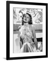 O toi ma Charmante YOU WERE NEVER LOVELIER by WilliamSeiter with Rita Hayworth, 1942 (b/w photo)-null-Framed Photo