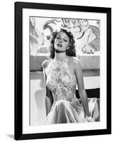 O toi ma Charmante YOU WERE NEVER LOVELIER by WilliamSeiter with Rita Hayworth, 1942 (b/w photo)-null-Framed Photo