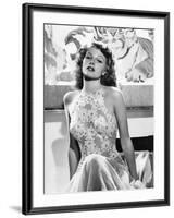 O toi ma Charmante YOU WERE NEVER LOVELIER by WilliamSeiter with Rita Hayworth, 1942 (b/w photo)-null-Framed Photo