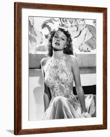 O toi ma Charmante YOU WERE NEVER LOVELIER by WilliamSeiter with Rita Hayworth, 1942 (b/w photo)-null-Framed Photo