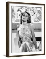 O toi ma Charmante YOU WERE NEVER LOVELIER by WilliamSeiter with Rita Hayworth, 1942 (b/w photo)-null-Framed Photo